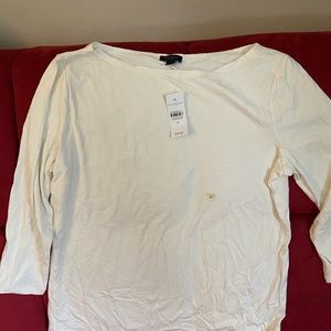 Ann Taylor 3/4 inch sleeve in cream.  Brand new!  Smoke free home.
